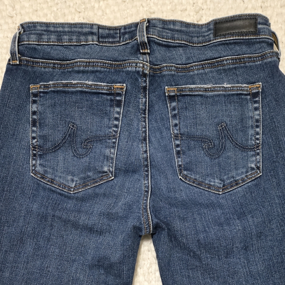 AG Adriano Goldschmied Prima Cigarette Ankle Dark Blue Wash Jeans Size 28R - Picture 7 of 14